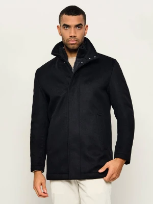 BOSS BLACK Wełniany płaszcz H-Coxtan-Bib-264 | z dodatkiem kaszmiru