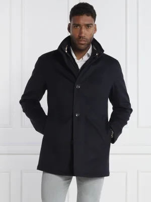 BOSS BLACK Wełniany płaszcz H-Coxtan | z dodatkiem kaszmiru