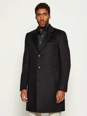 BOSS BLACK Wełniany płaszcz H-Hyde-254 | z dodatkiem kaszmiru