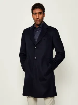 BOSS BLACK Wełniany płaszcz H-Hyde-254 | z dodatkiem kaszmiru
