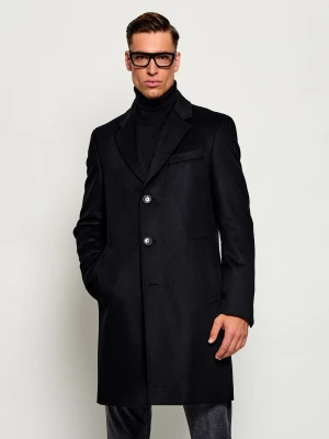 BOSS BLACK Wełniany płaszcz H-Hyde-264 | z dodatkiem kaszmiru