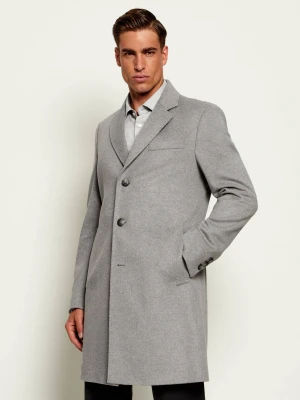 BOSS BLACK Wełniany płaszcz H-Hyde-264 | z dodatkiem kaszmiru szary