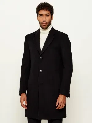 BOSS BLACK Wełniany płaszcz H-Hyde-C-254