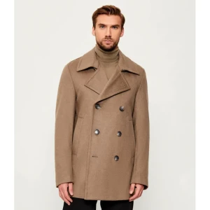 BOSS BLACK Wełniany płaszcz H-Hyde-Pcoat-254 | z dodatkiem kaszmiru