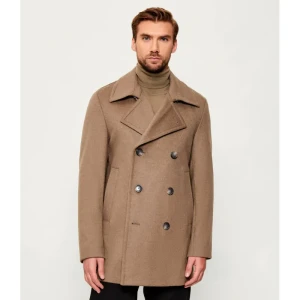 BOSS BLACK Wełniany płaszcz H-Hyde-Pcoat-254 | z dodatkiem kaszmiru