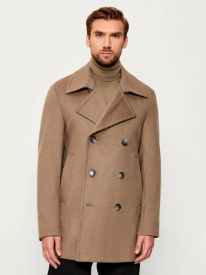 BOSS BLACK Wełniany płaszcz H-Hyde-Pcoat-254 | z dodatkiem kaszmiru