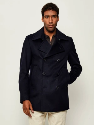 BOSS BLACK Wełniany płaszcz H-Hyde-Pcoat-254 | z dodatkiem kaszmiru