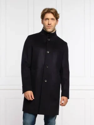 BOSS BLACK Wełniany płaszcz H-Hyde Standup 214 | z dodatkiem kaszmiru