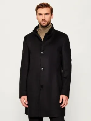 BOSS BLACK Wełniany płaszcz H-Hyde-SU-254 | z dodatkiem kaszmiru