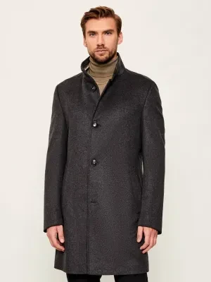 BOSS BLACK Wełniany płaszcz H-Hyde-SU-254 | z dodatkiem kaszmiru