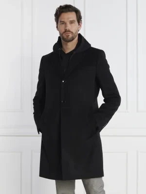 BOSS BLACK Wełniany płaszcz H Hyde | z dodatkiem kaszmiru