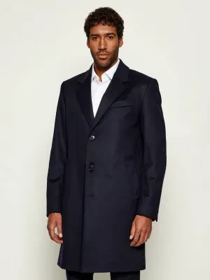 BOSS BLACK Wełniany płaszcz H-Jared-254 | z dodatkiem kaszmiru
