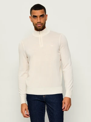 BOSS BLACK Wełniany półgolf H-Ebenji- | Slim Fit beżowy