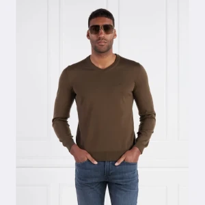 BOSS BLACK Wełniany sweter Baram-L | Regular Fit