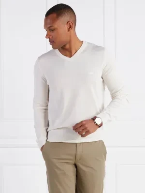 BOSS BLACK Wełniany sweter Baram-L | Regular Fit