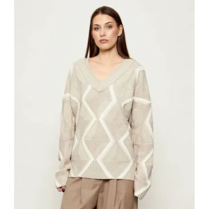 BOSS BLACK Wełniany sweter Flarin | Relaxed fit