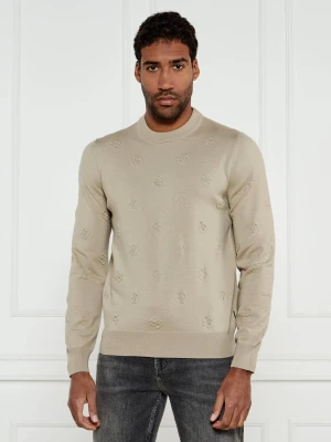 BOSS BLACK Wełniany sweter H-Bahelo | Regular Fit beżowy