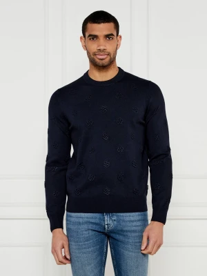BOSS BLACK Wełniany sweter H-Bahelo | Regular Fit granatowy