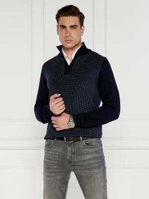 BOSS BLACK Wełniany Sweter H-Dambino | Regular Fit granatowy