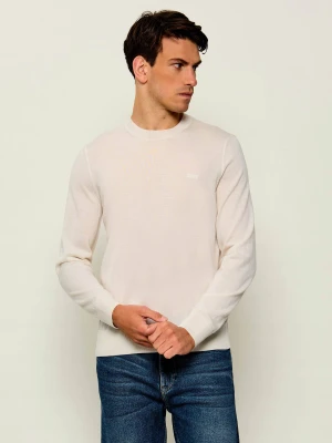 BOSS BLACK Wełniany sweter H-Leno- | Regular Fit beżowy