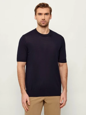 BOSS BLACK Wełniany sweter H-Umauro | Regular Fit granatowy