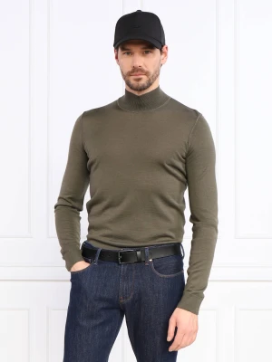 BOSS BLACK Wełniany sweter Lodiego | Regular Fit | z dodatkiem jedwabiu