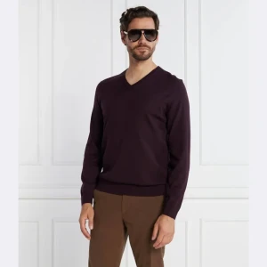 BOSS BLACK Wełniany sweter Melba-P | Slim Fit