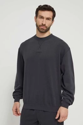 BOSS bluza bawełniana lounge kolor czarny z aplikacją 50496802