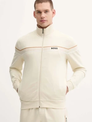 BOSS bluza bawełniana męska kolor beżowy z aplikacją 50550612