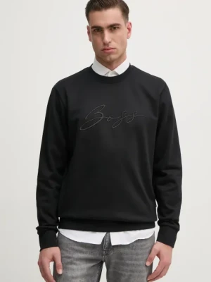 BOSS bluza bawełniana męska kolor czarny gładka 50531310