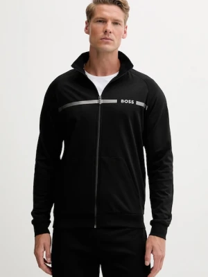 BOSS bluza bawełniana męska kolor czarny z nadrukiem 50550561