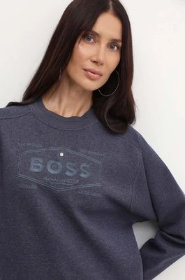 BOSS bluza damska kolor granatowy z aplikacją 50518770