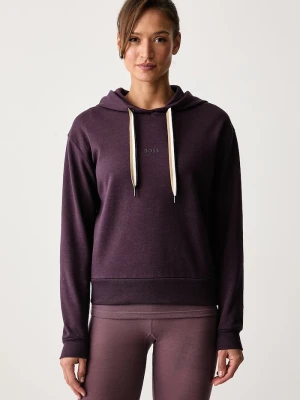 BOSS bluza lounge damska CP Stripe Hoodie fioletowy