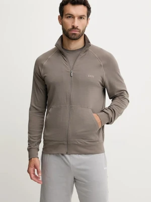 BOSS bluza lounge kolor brązowy gładka 50515307