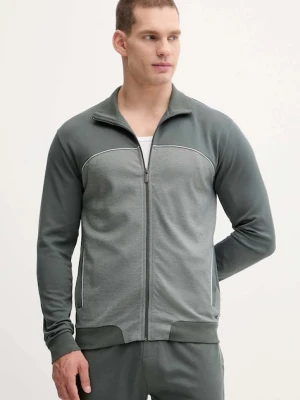 BOSS bluza lounge kolor zielony melanżowa 50545567