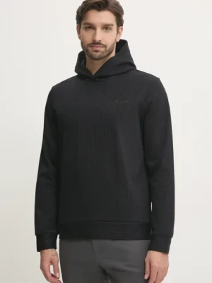BOSS bluza męska kolor czarny z kapturem wzorzysta 50531324