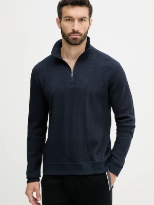 BOSS bluza męska kolor granatowy gładka 50545597