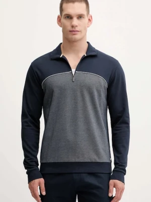 BOSS bluza męska kolor granatowy melanżowa 50545583