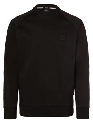BOSS Bluza męska - Stadler 82 Mężczyźni Bawełna czarny jednolity,