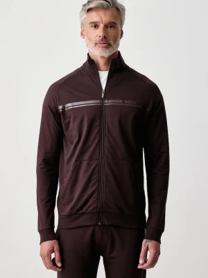 BOSS bluza rozpinana męska bawełniana Authentic Jacket Z brązowy