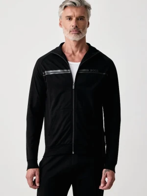 BOSS bluza rozpinana męska bawełniana Authentic Jacket Z czarny