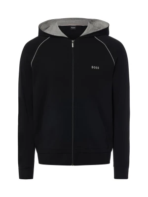 BOSS bluza z kapturem Mężczyźni Bawełna czarny | szary