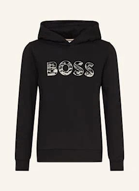Boss Bluza Z Kapturem schwarz