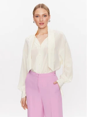 BOSS Bluzka 50483312 Écru Relaxed Fit