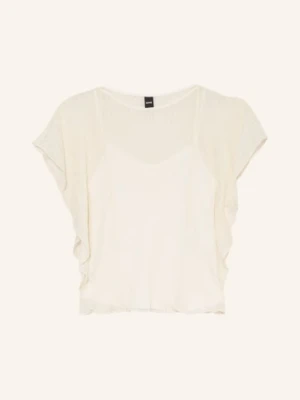 Boss Bluzka Bacope Z Falbanami beige
