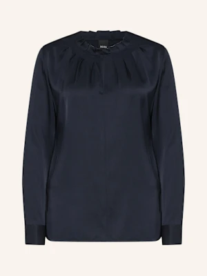 Boss Bluzka banorah1 Z Jedwabiu blau