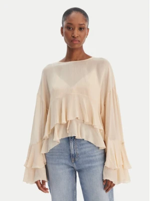 BOSS Bluzka Bleja 50554050 Beżowy Relaxed Fit