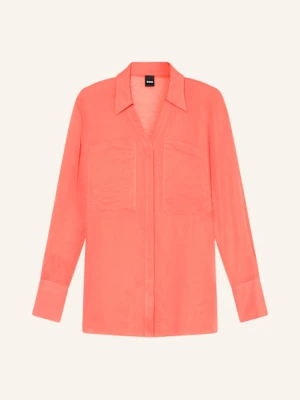 Boss Bluzka Bosala Z Lnem pink