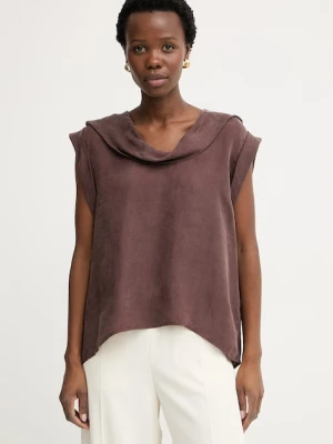 BOSS bluzka damska z lyocellu Bremmi