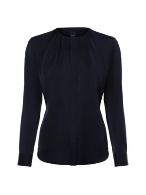 BOSS Bluzka damska z mieszanki jedwabiu Kobiety Jedwab niebieski jednolity,